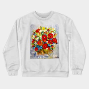 Bouquet with scarlet poppies Crewneck Sweatshirt